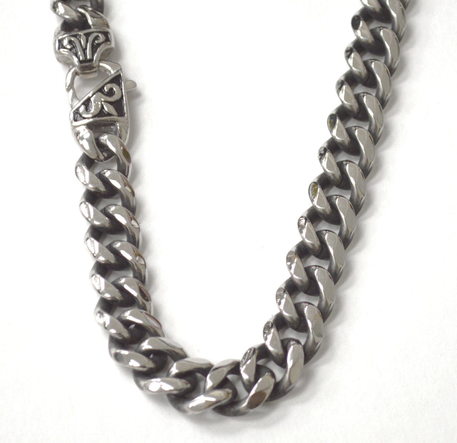 13mm Oxidized Miami Cuban with Fancy Lock 85-284-13