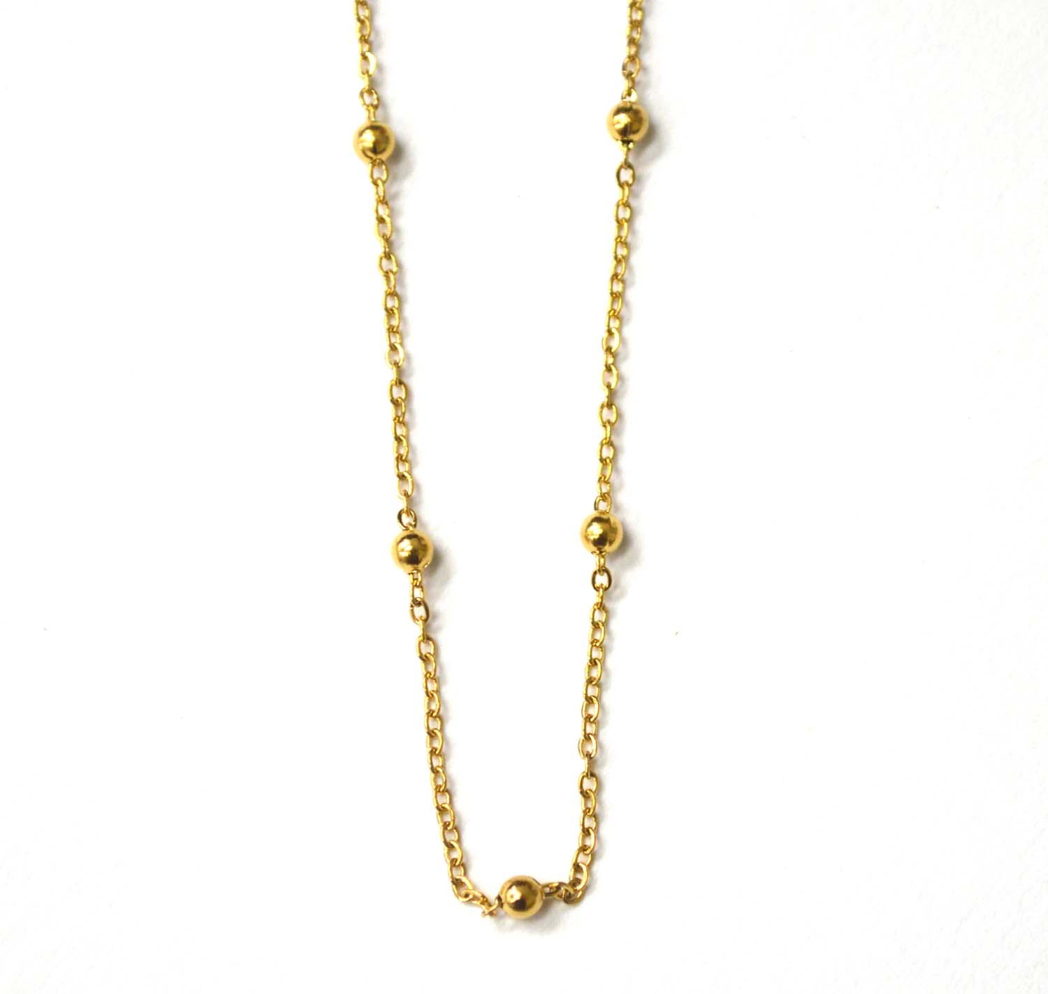 Bead Link Gold Plated Chain 85-269G