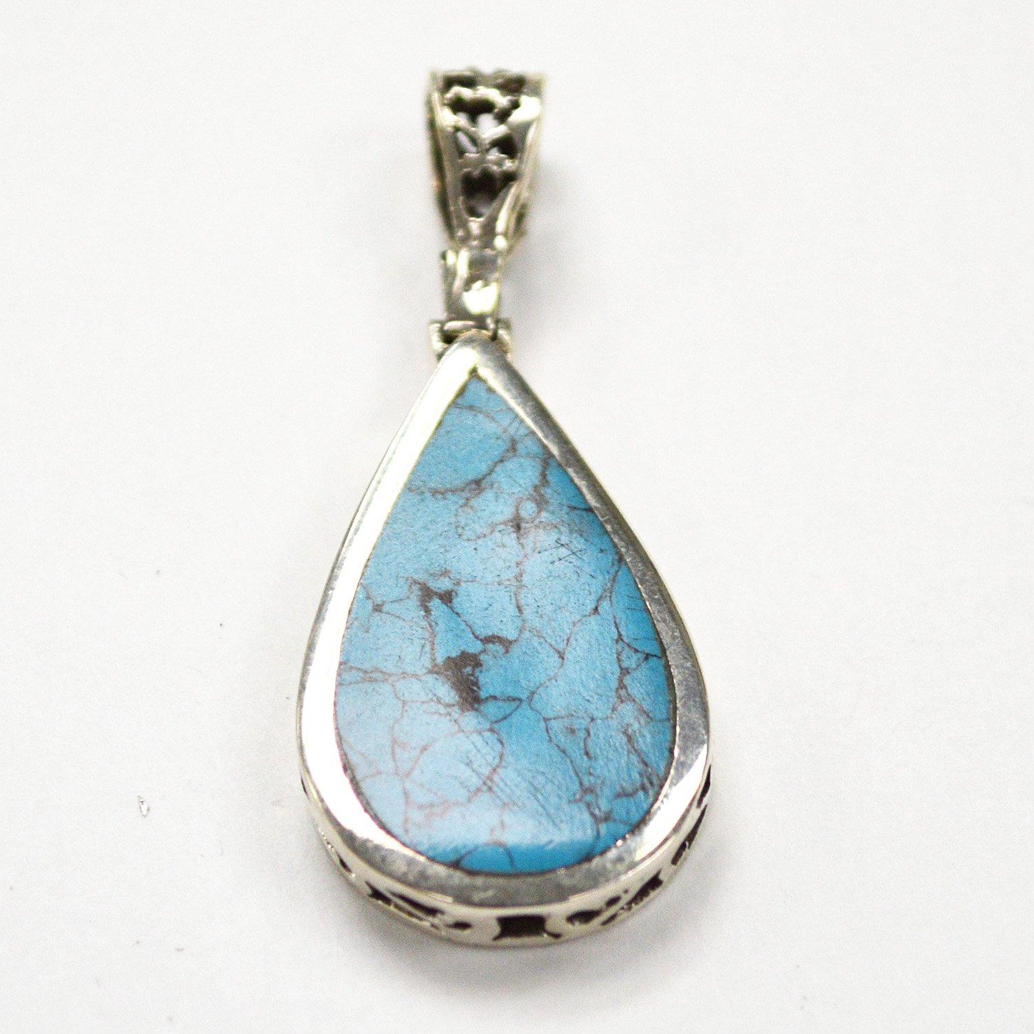 Turquoise Stone Pendant Sterling Silver 563007