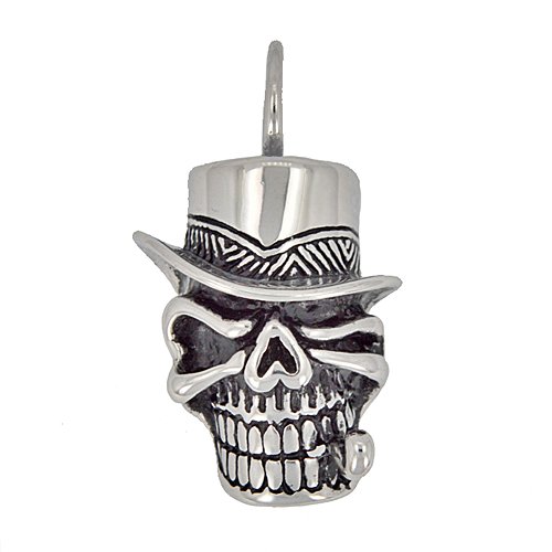 Skull with Smoking Pipe and Hat Pendant 86-1652