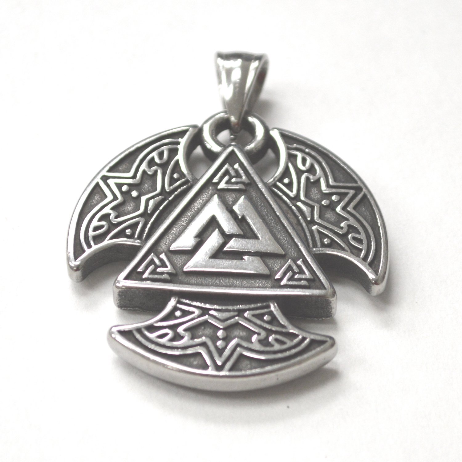 Valknut Viking Axe Stainless Steel Pendant 86-3009