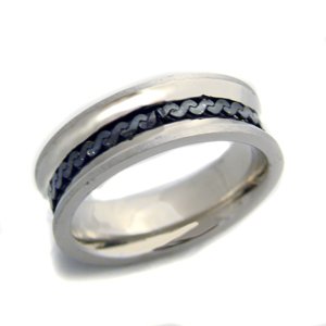 2 Tone Black Ring (6mm) 81-494