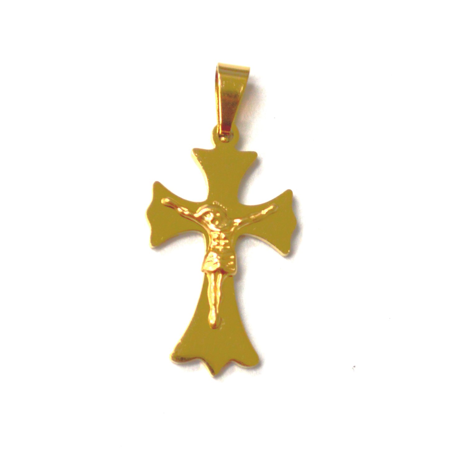 Crucifix Gold IP Plated Pendant 86-3121G