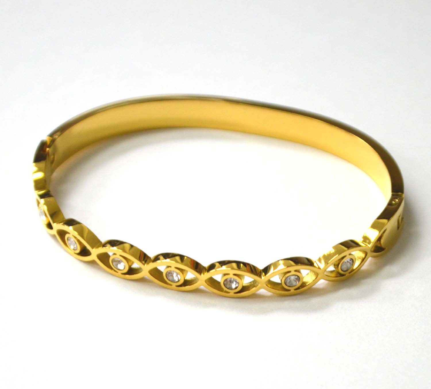 Designer Inspired Gold Plated Bangle 84-1802G