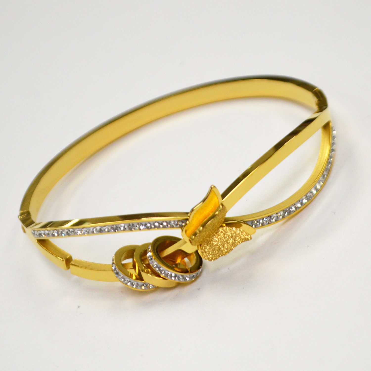 Gold Plated Stainless Steel Bangle 84-1794G