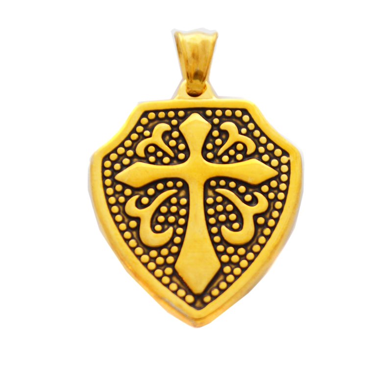 Cross Shield Pendant 86-1967G