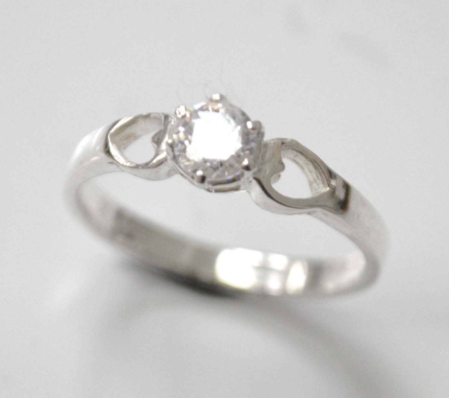 CZ Stone Ring Sterling Silver 51-2105