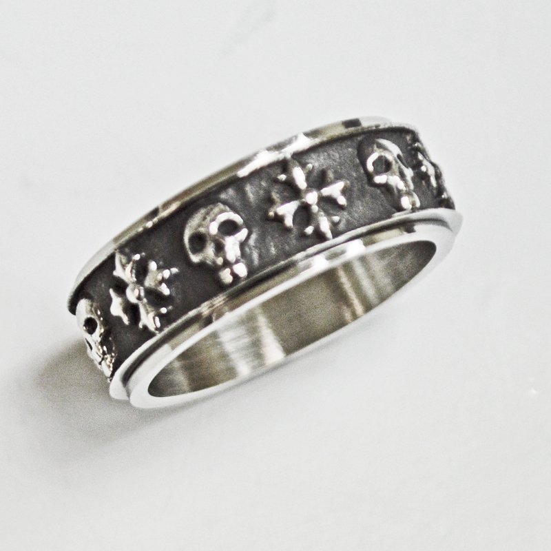 SKULL SPINNER RING (8mm) 81-1232