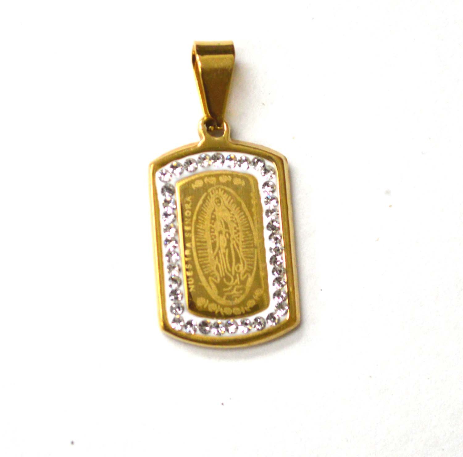 Nuestra Sn Guadalupe Gold Plated Pendant 86-2482G