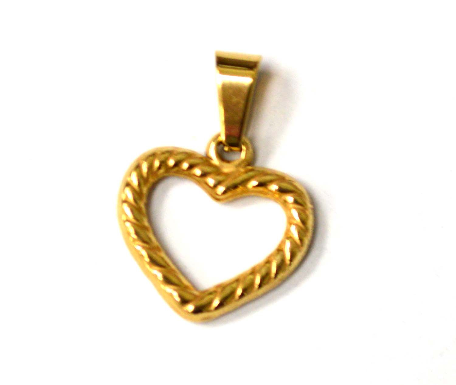 Heart Gold IP Plated Pendant 86-2496G
