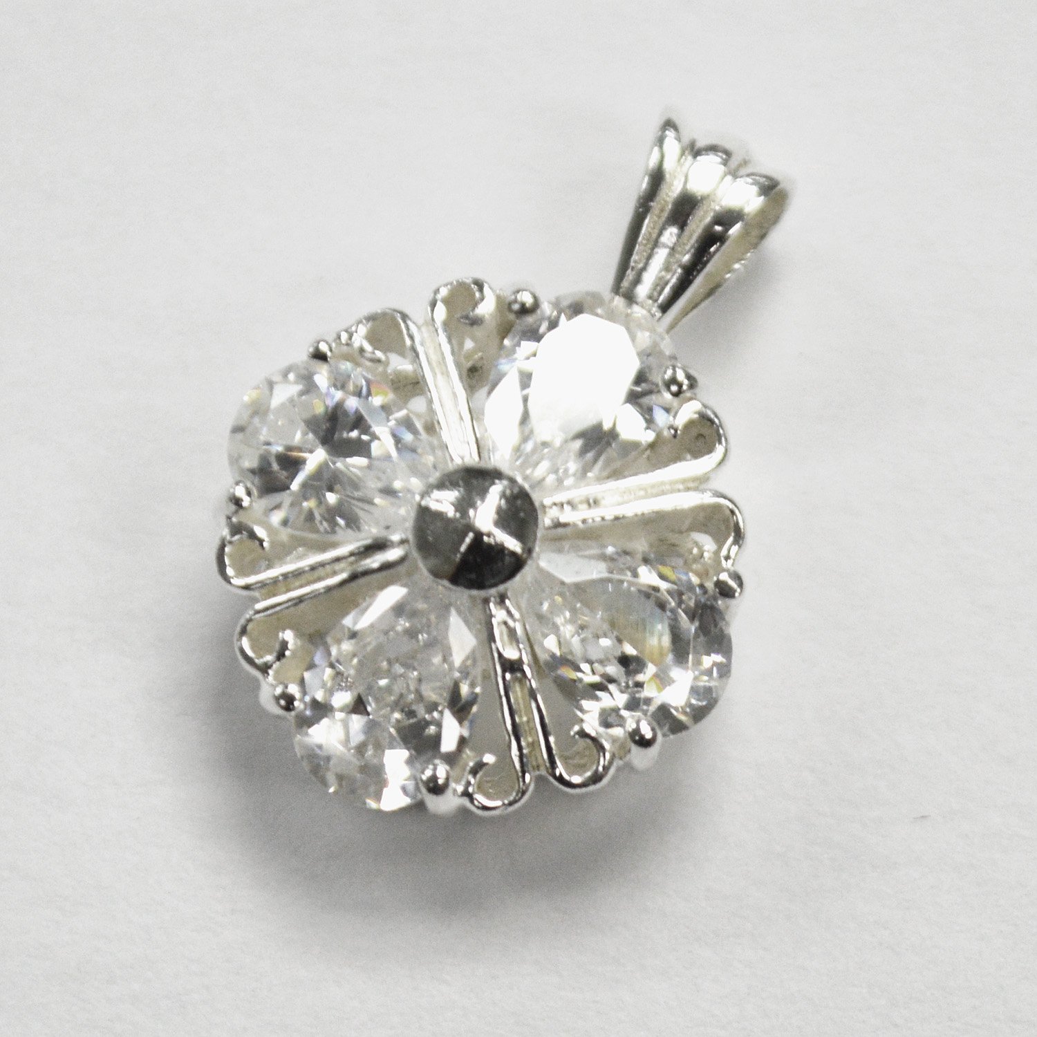 CZ Stone Pendant Sterling Silver 562102