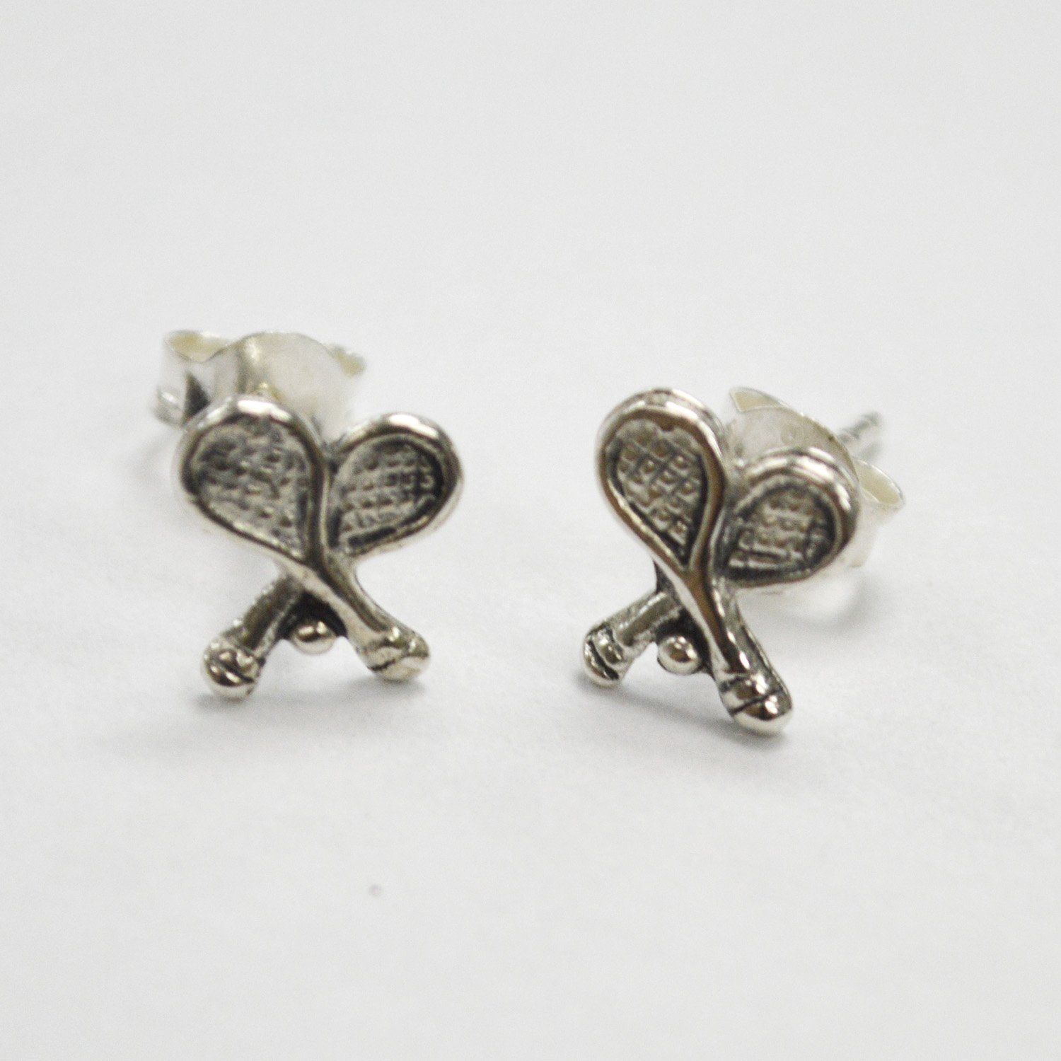 Tennis Racket Earring Sterling Silver 53-5014