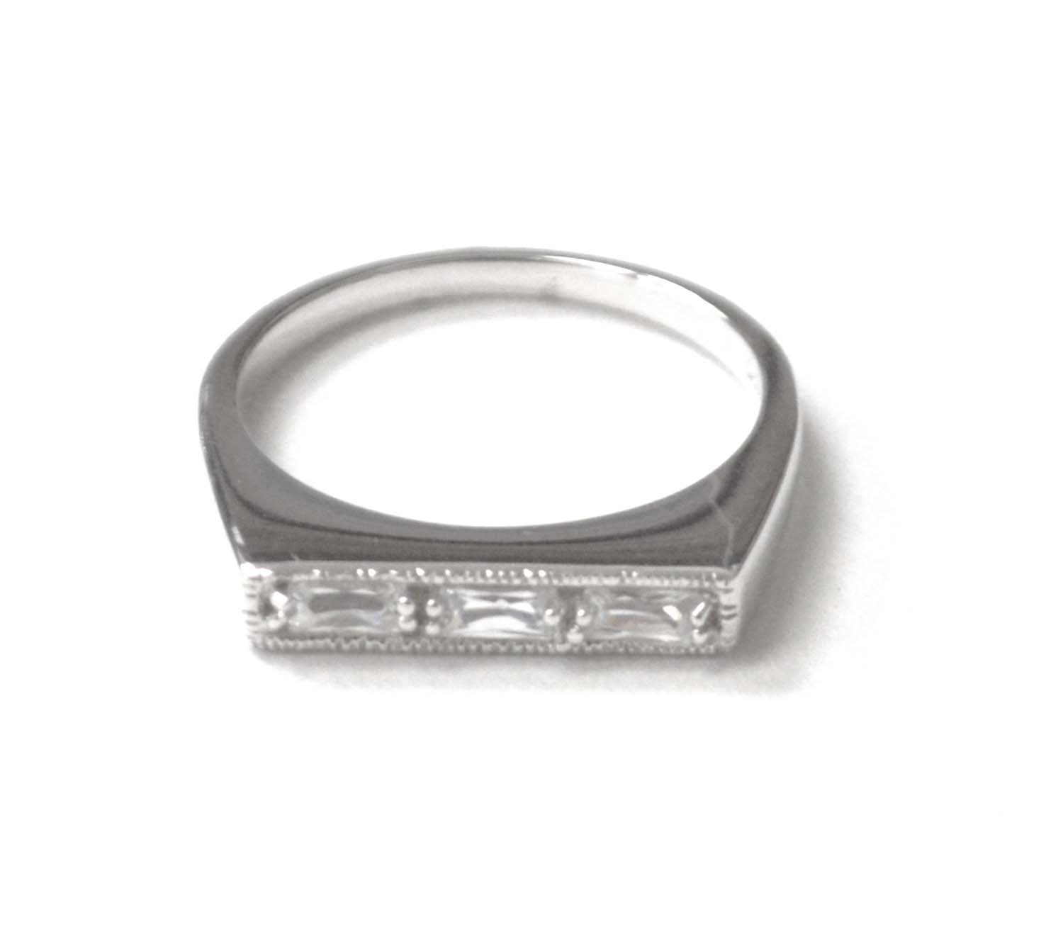 CZ Stone Ring Sterling Silver 51-2036
