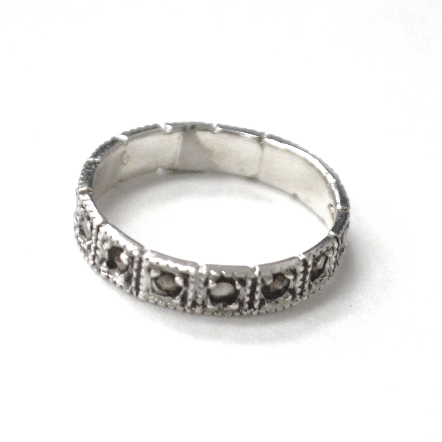 Marcasites Stones Sterling Silver Ring 51-3062