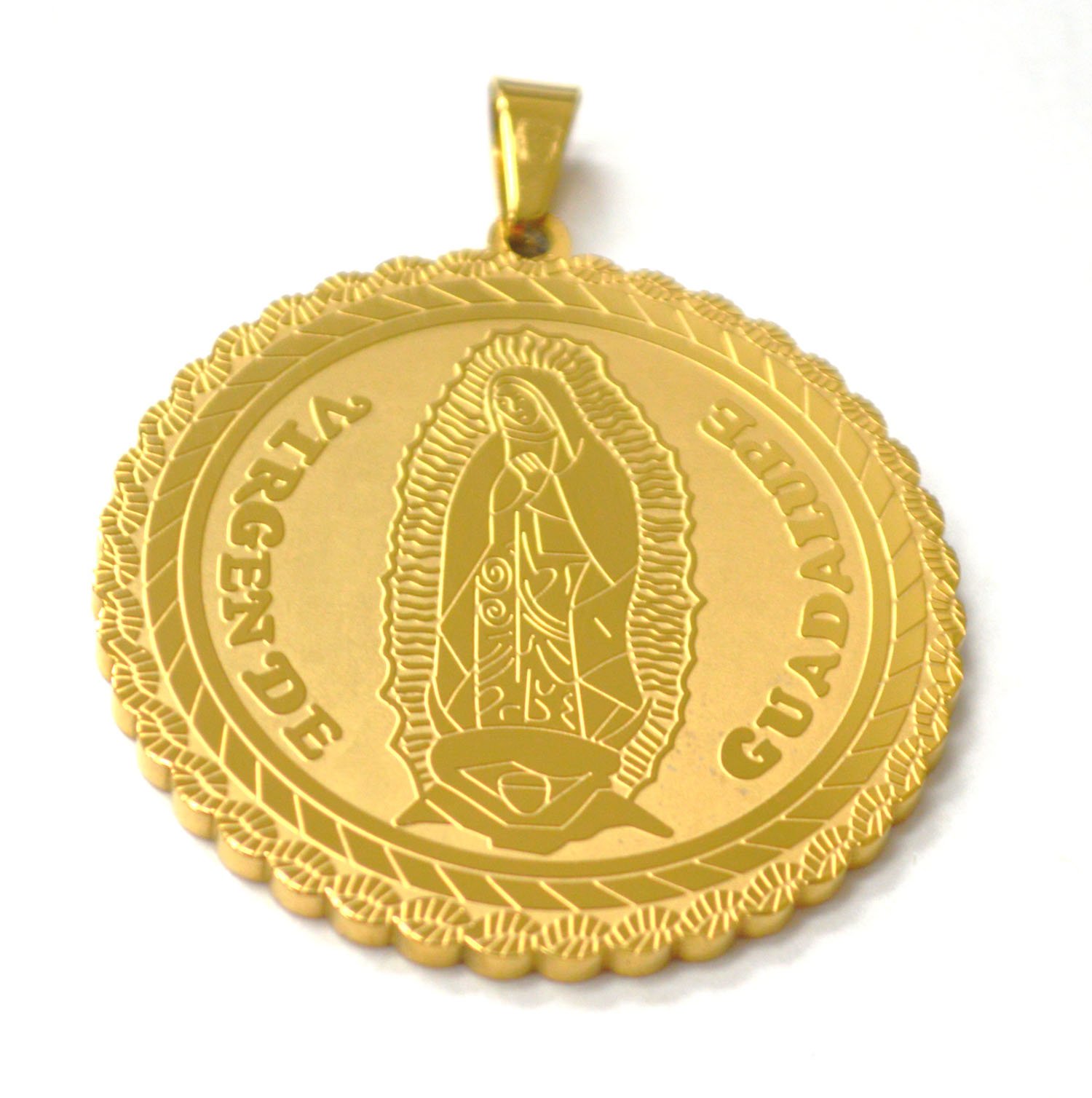 Virgen De Guadalupe/St Jude Gold Plated Pendant 86-2873G
