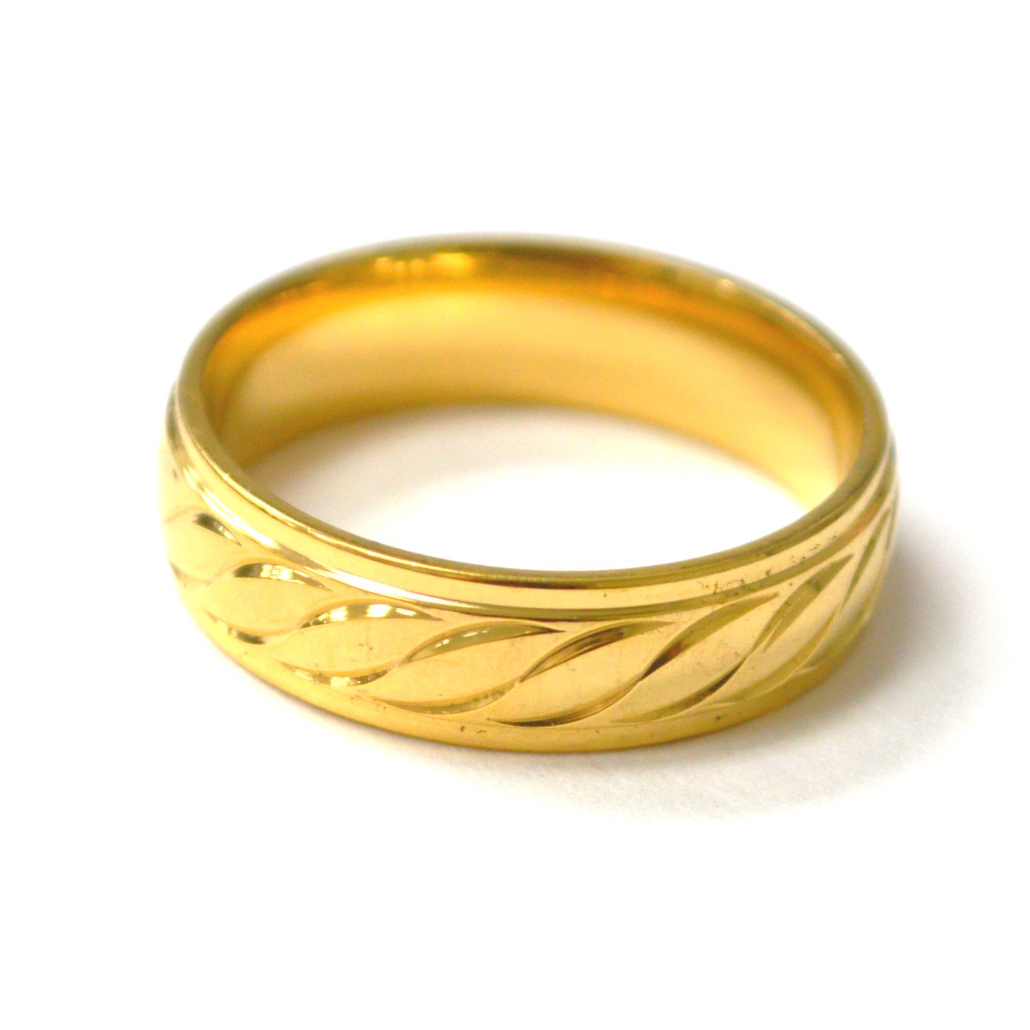 Texture Gold IP Plated Ring 81-1742G