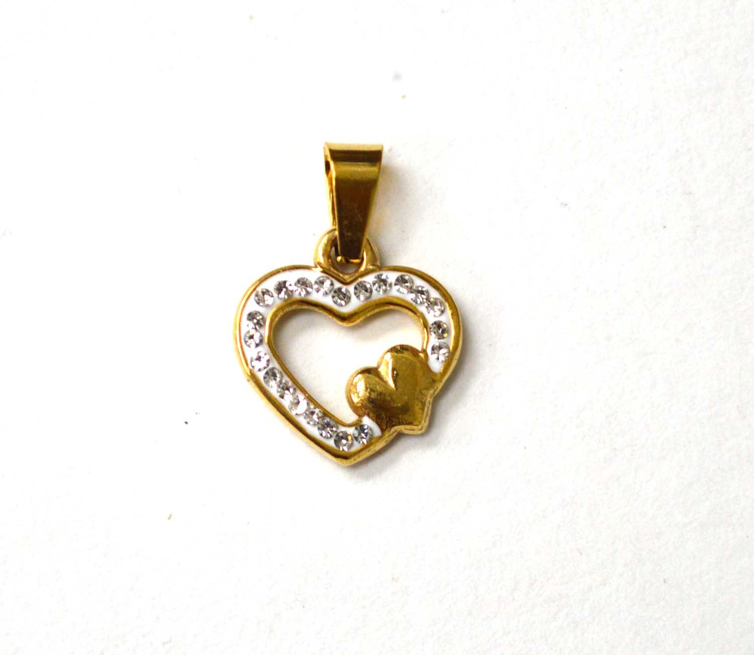 Heart Gold IP Plated Pendant 86-2485G