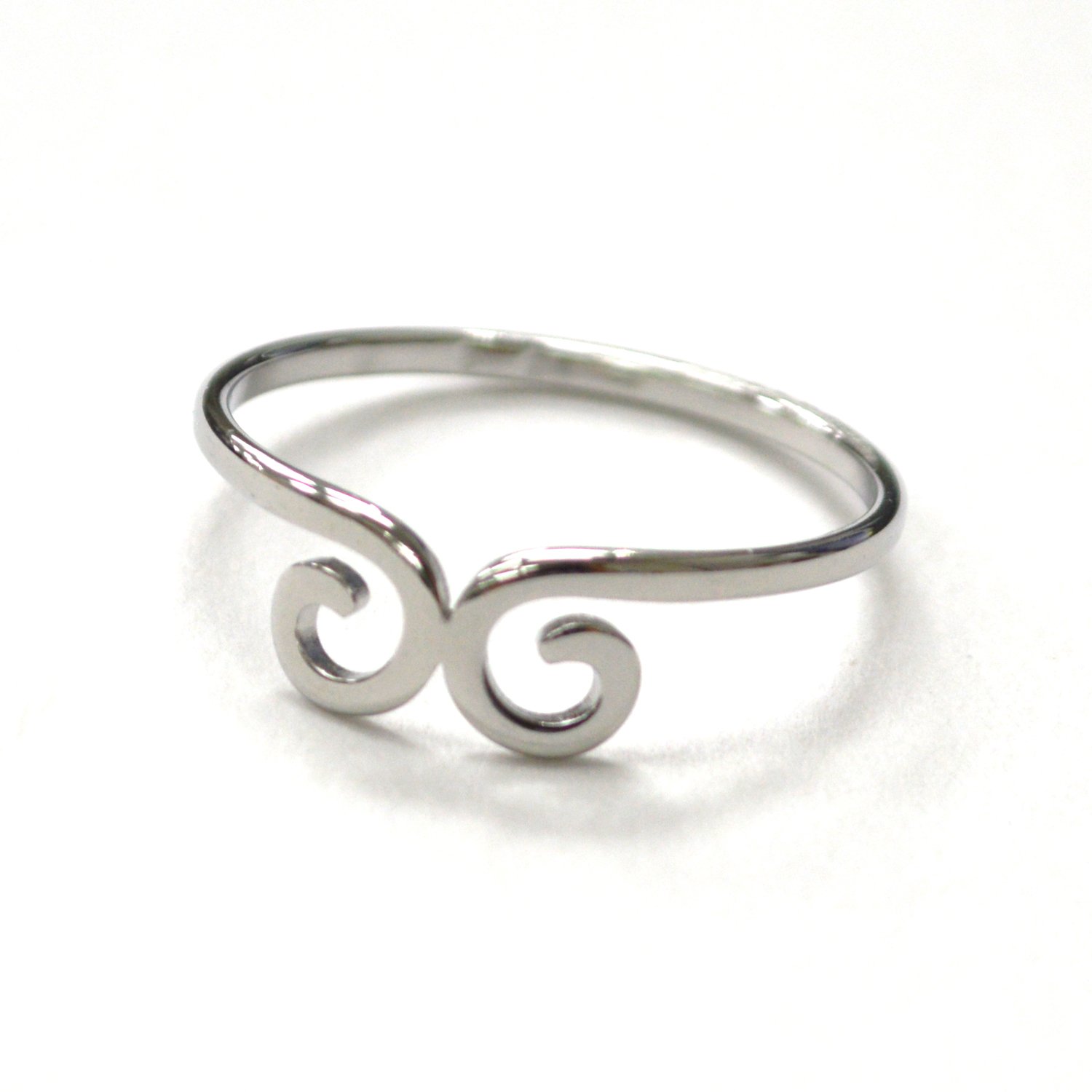 Swirl Spiral Stainless Steel Ring 81-1746S
