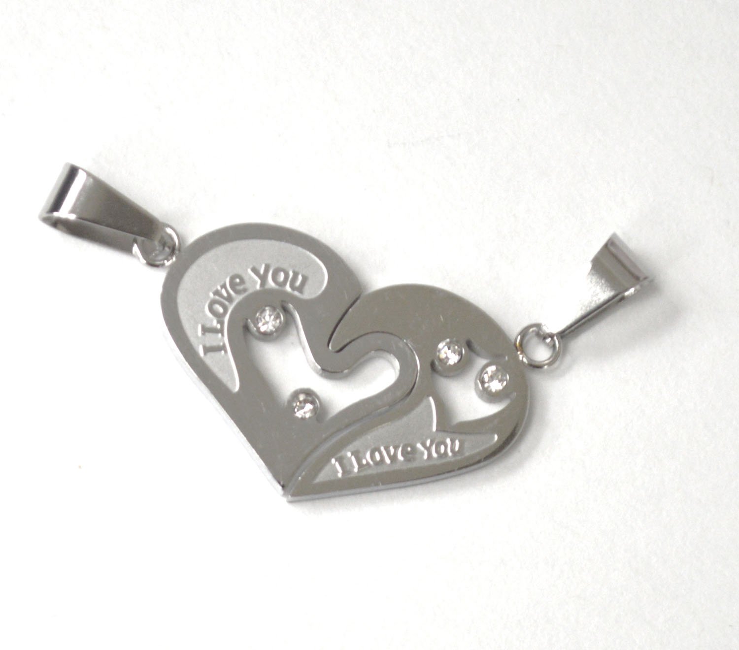 Breakable Heart Stainless Steel Pendant 86-761