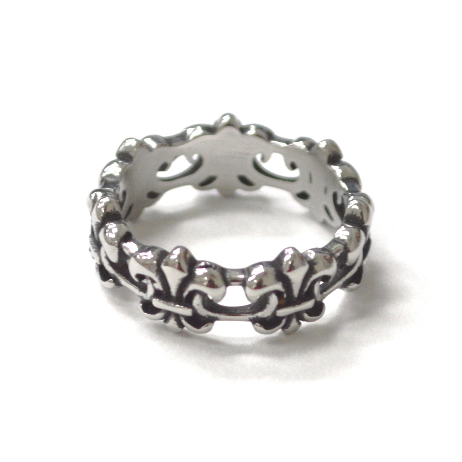 Fleur De Lis Stainless Steel Ring 81-1702