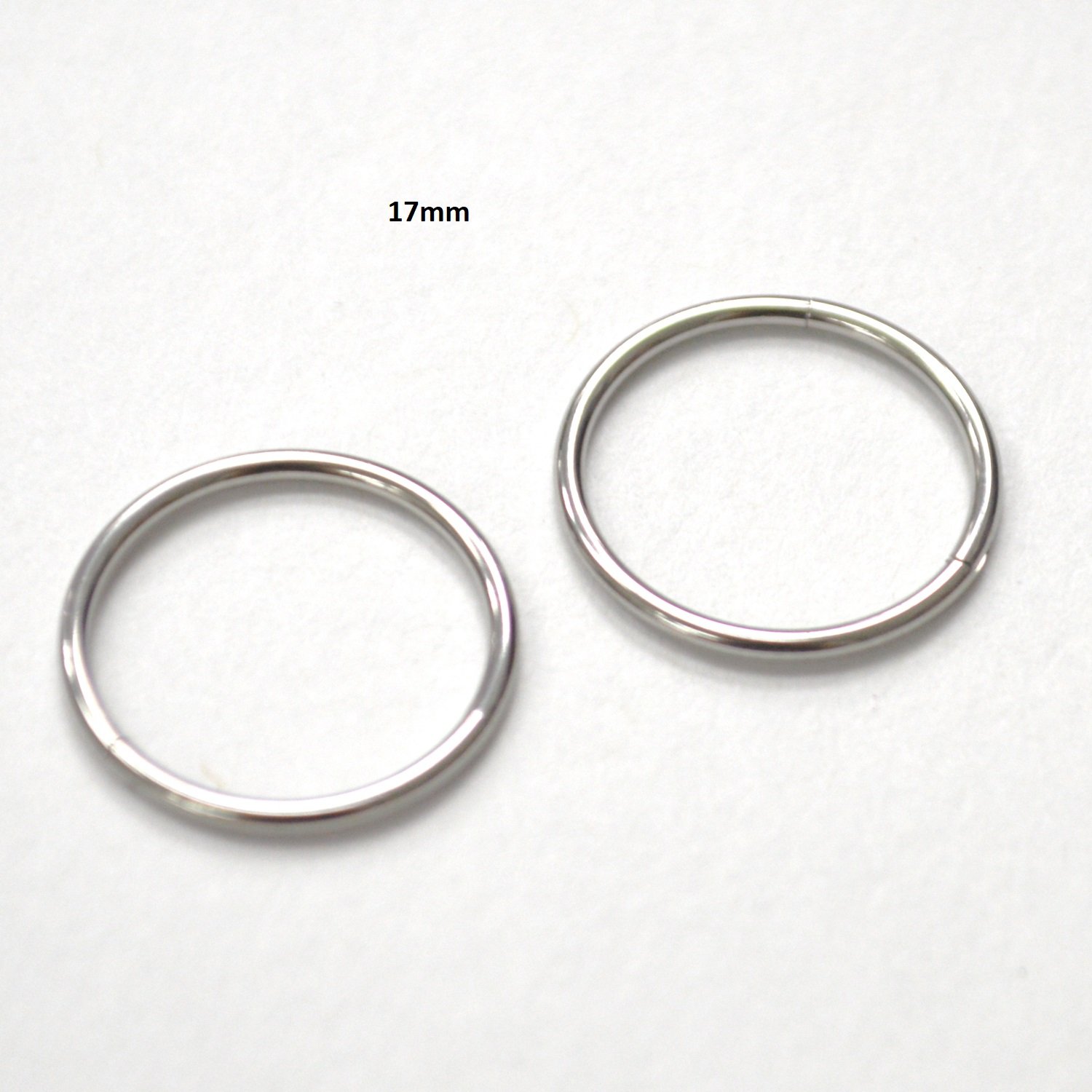 Hinged Stainless Steel Hoops Earrings 83-820S-17