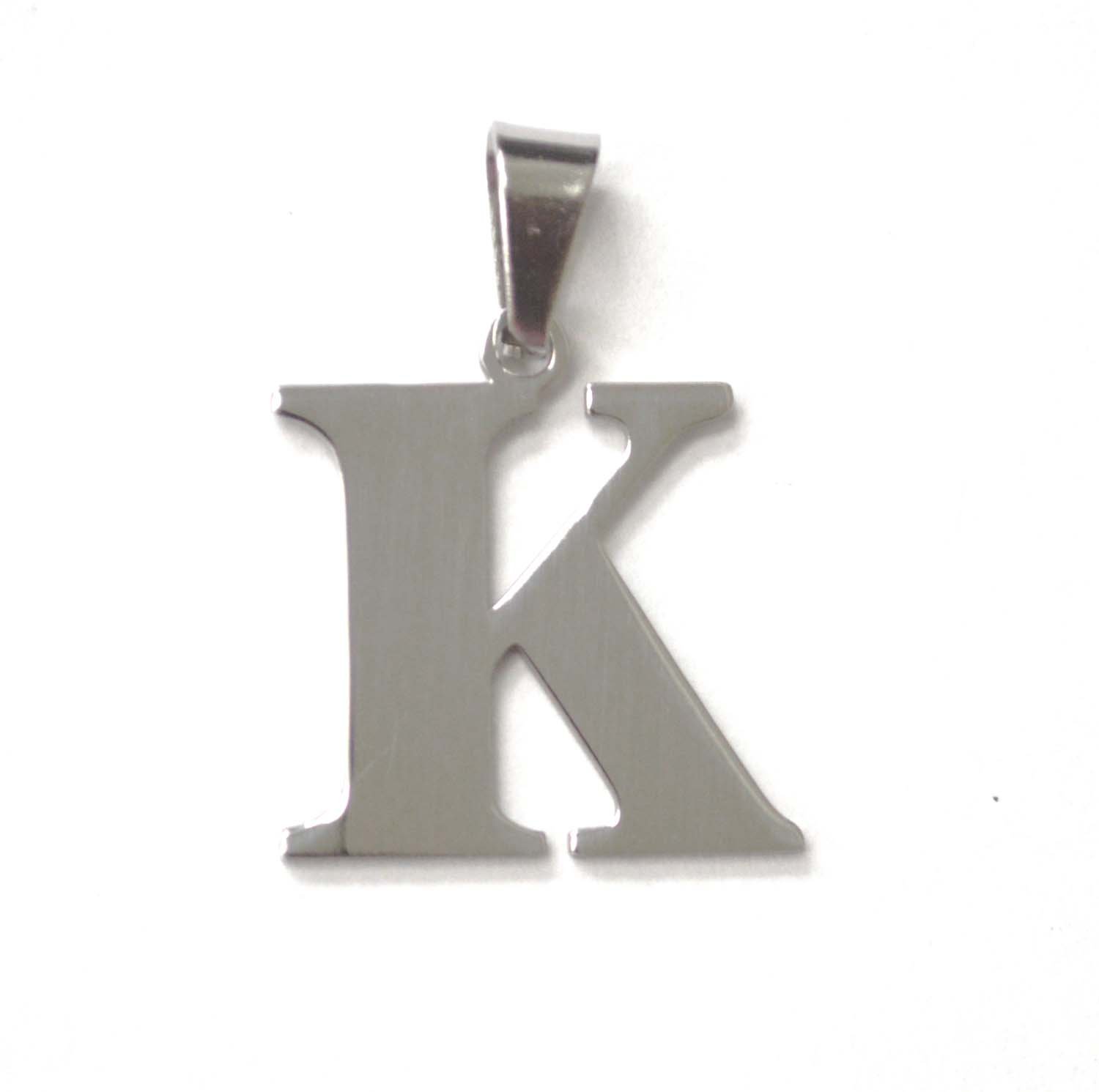 K Initial Stainless Steel Pendant 86-278-K