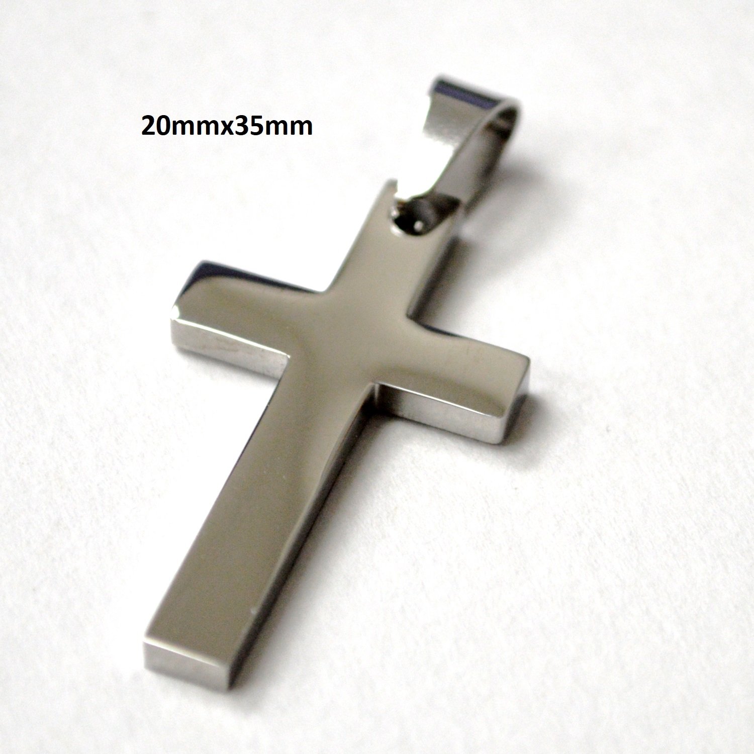 Cross Plain Stainless Steel Pendant 86-1110