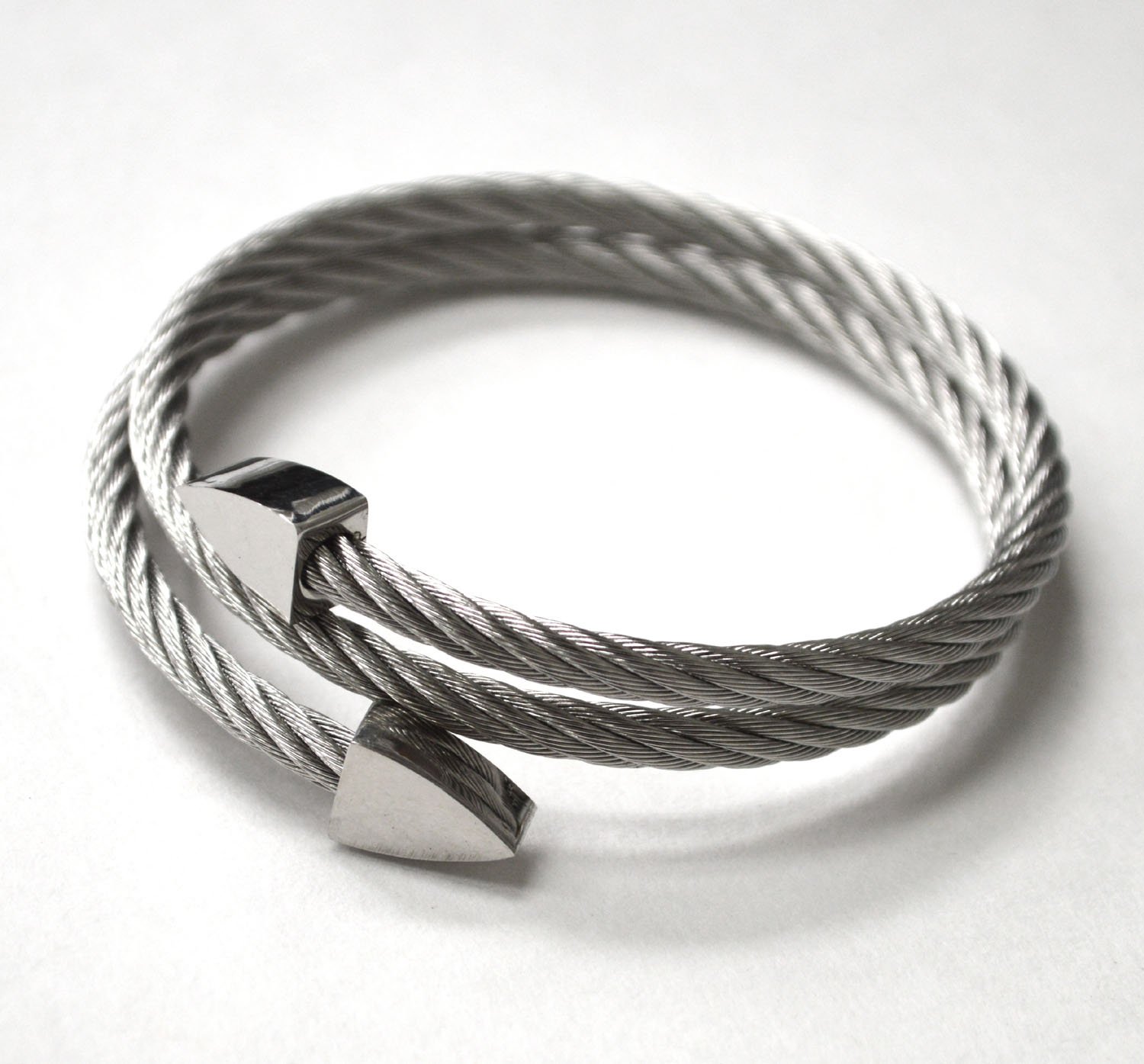 Wrap Around Stainless Steel Bracelet 84-1909S