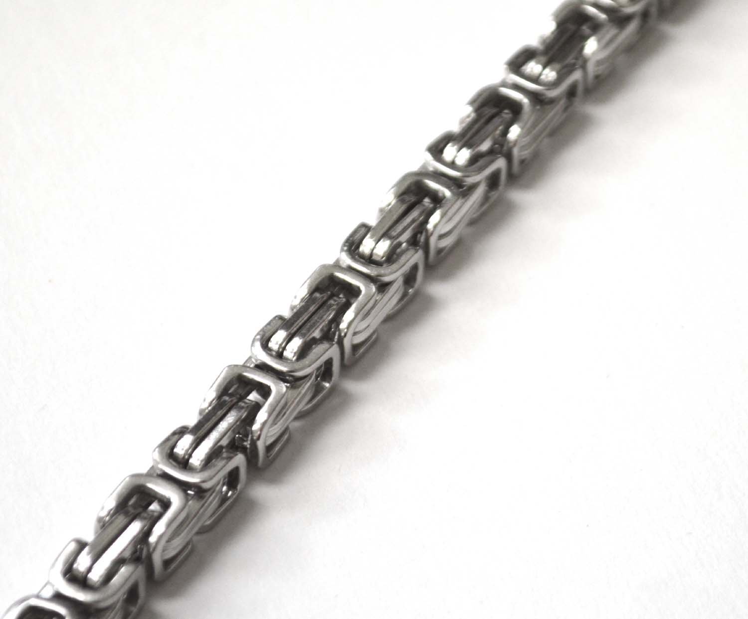 8mm Stainless Steel Byzantine Necklace 85-195S-8