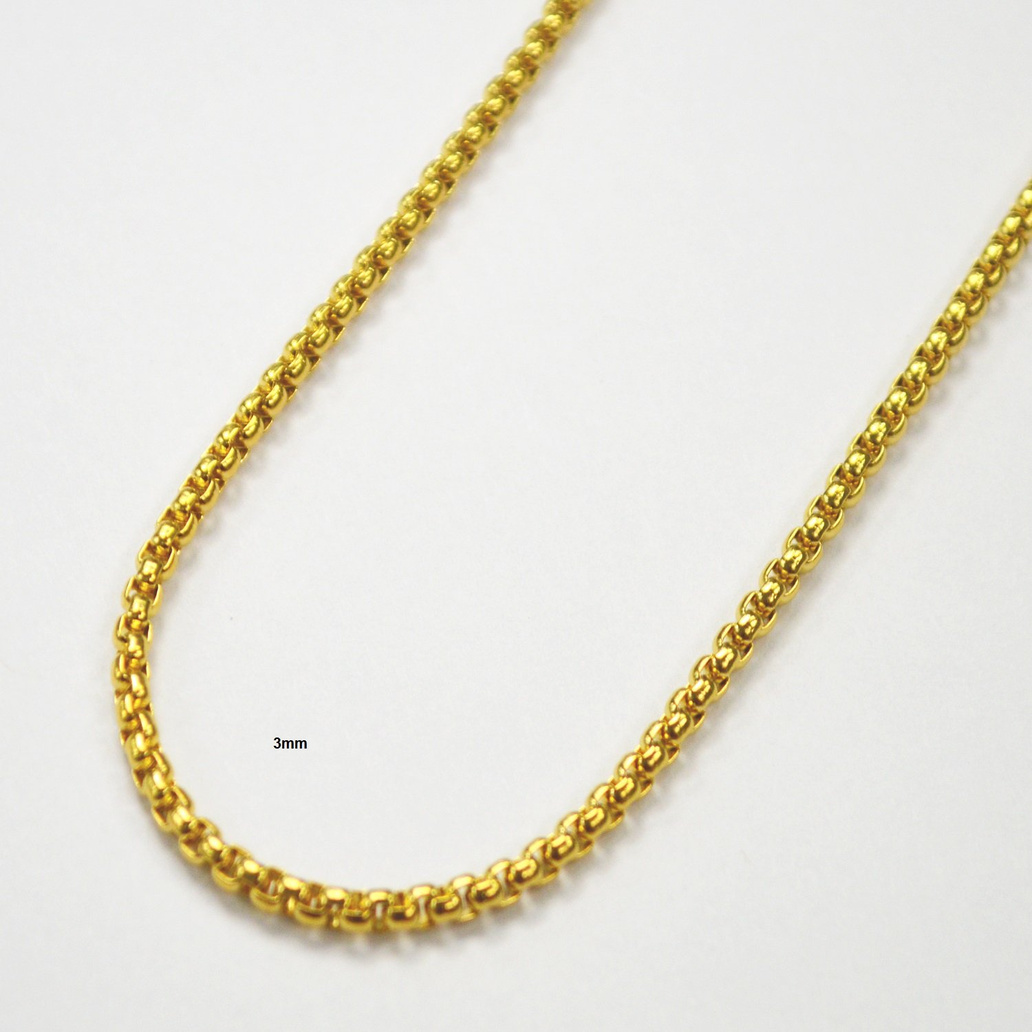 3mm Sq ROLO Gold IP Plate 85-207G-3