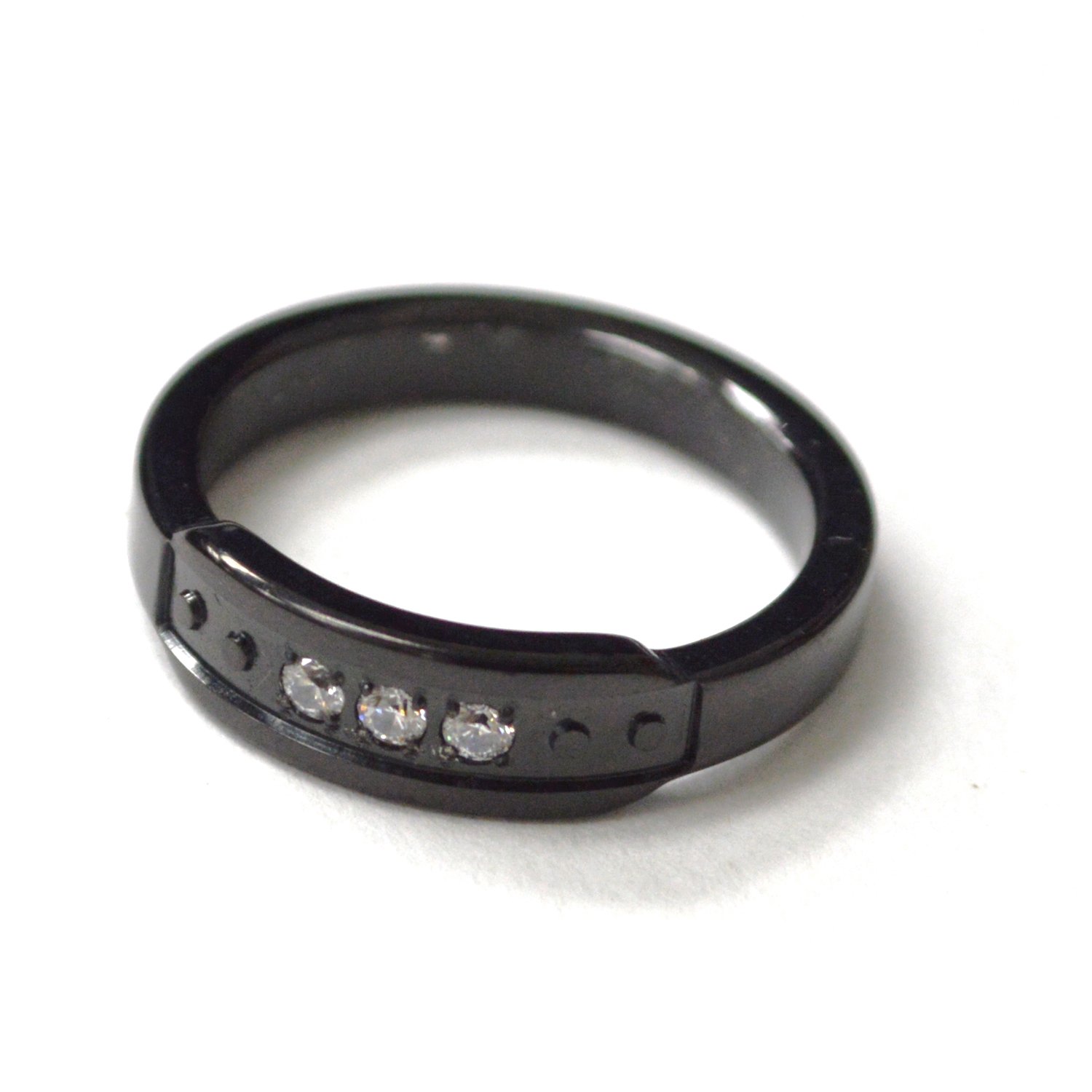 Black Plated Stainless Steel Ring 81-1783