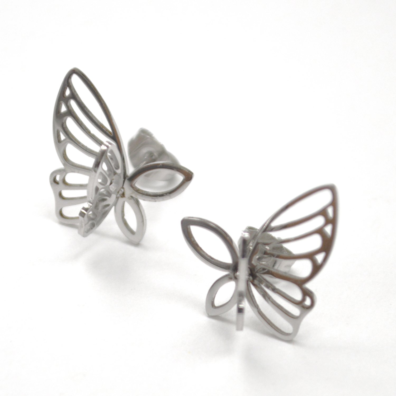 Butterfly Stud Stainless Steel Earrings 83-926