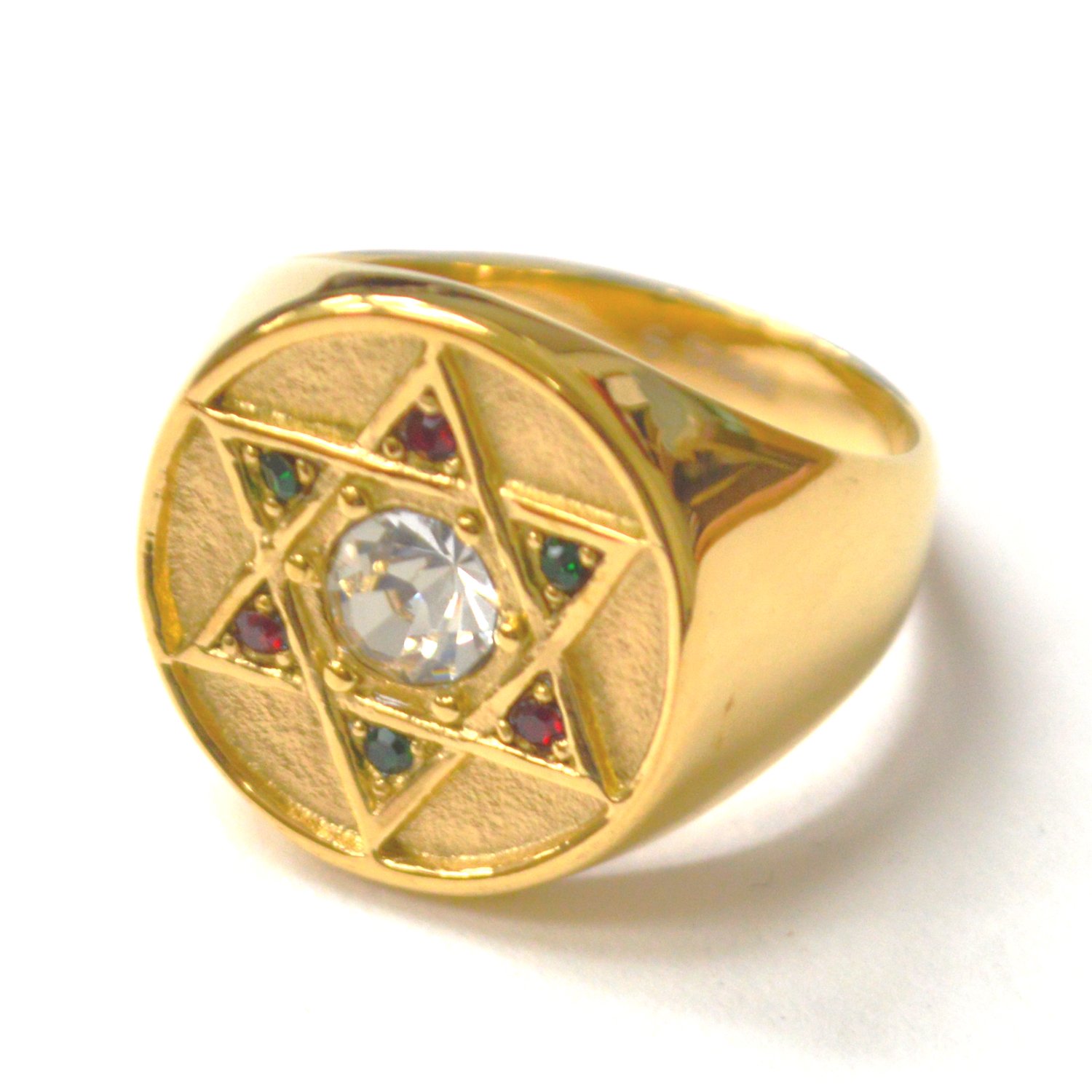 Star of David Gold Plated Ring 81-1700G