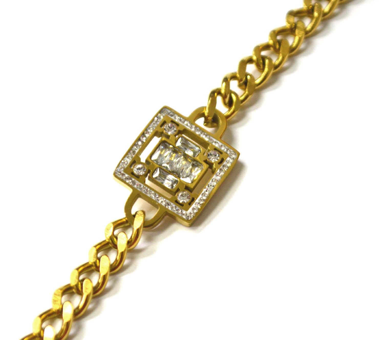 Designer Inspired Gold Plated Bracelet 84-1813G