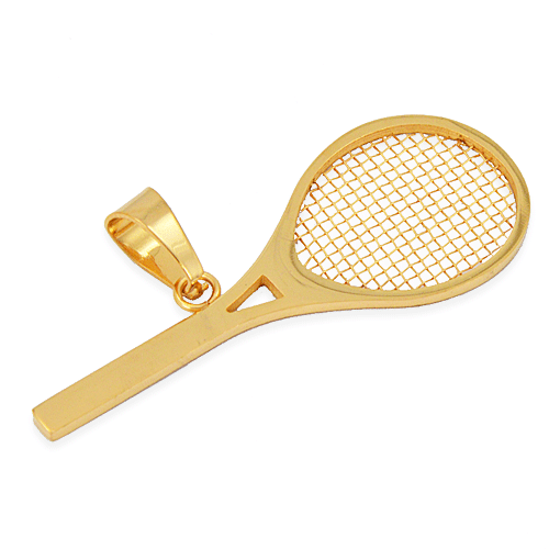 Tennis Racket Gold Plated Pendant 86-973G