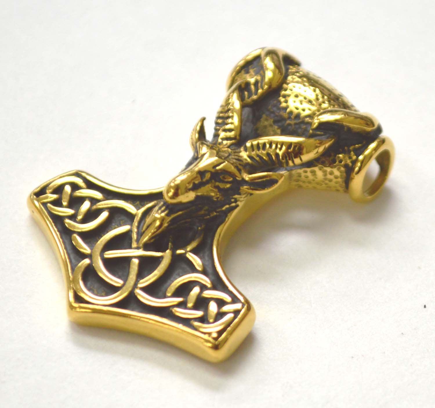 Thor's Hammer Gold Plated Pendant 86-2455G