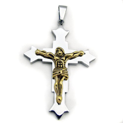2 Tone Crucifix PENDANT 86-971