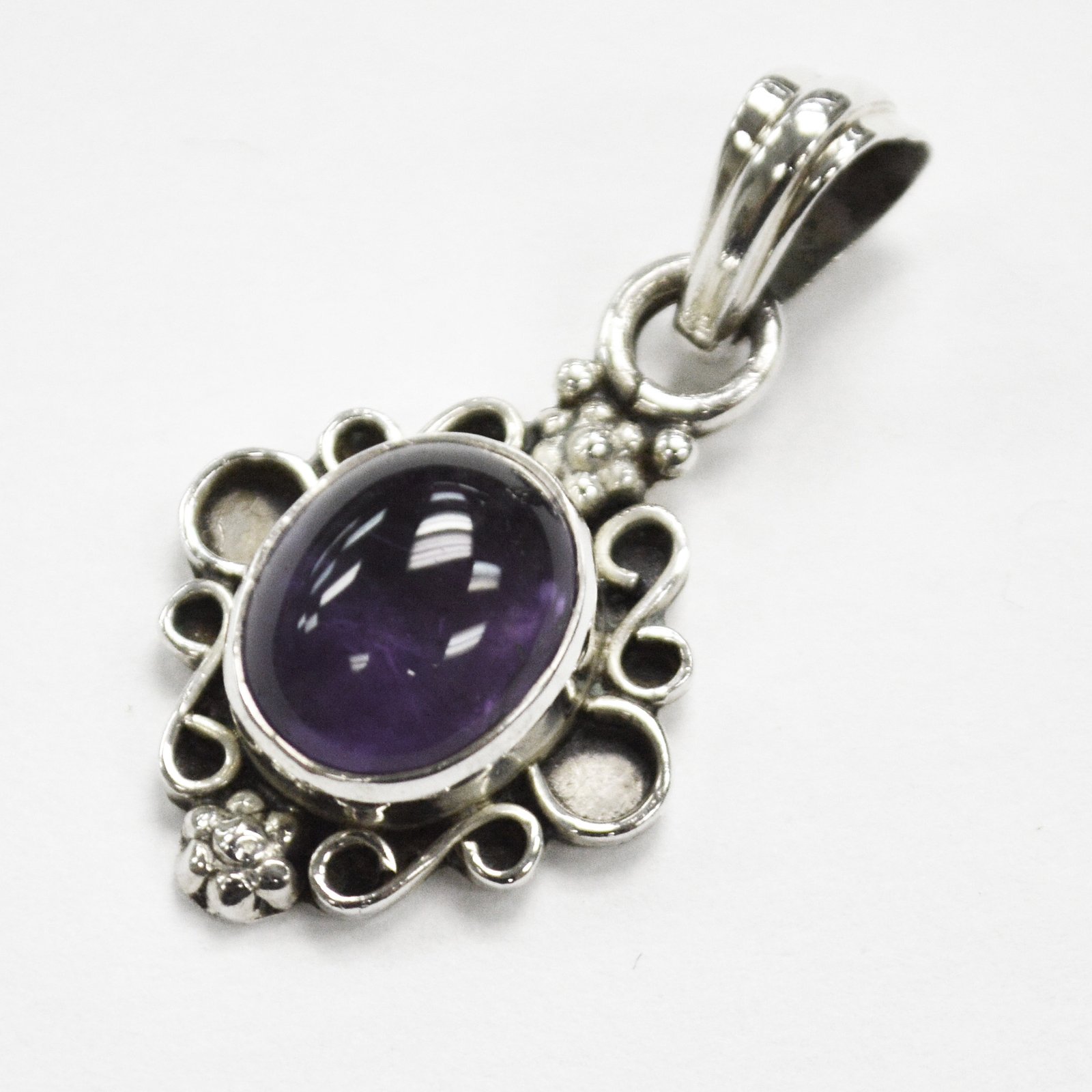 Amethyst Stone Pendant Sterling Silver 562003