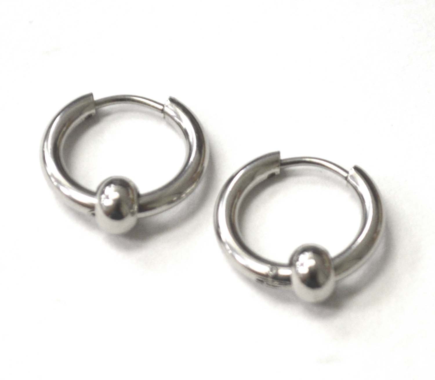 Hoops with bead Earrings 83-727S