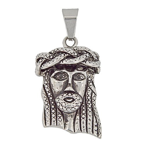 Jesus Relief Pendant Stainless Steel 86-1603S