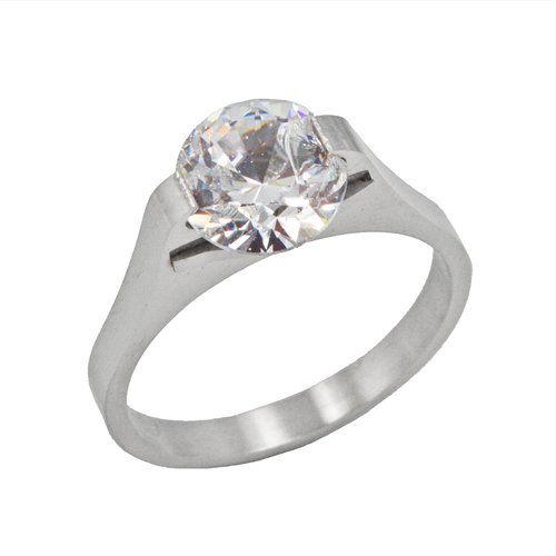 CZ Stainless Steel Ring 81-691