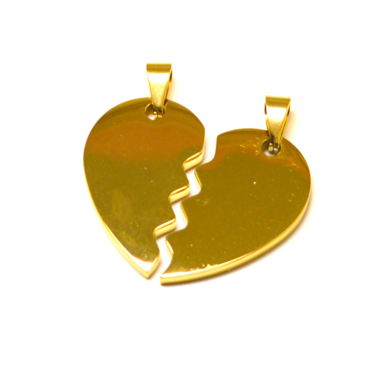 Breakable Heart Gold IP Plate PENDANT 86-885G