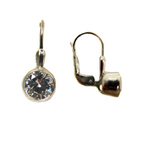 CZ Stone Sterling Silver Earrings 53-3017