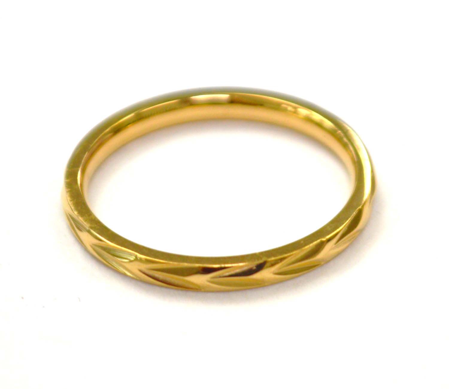 Small Size Gold I Plated Ring 81-1094G-2