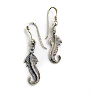 Feather Sterling Silver Earrings 53-1071