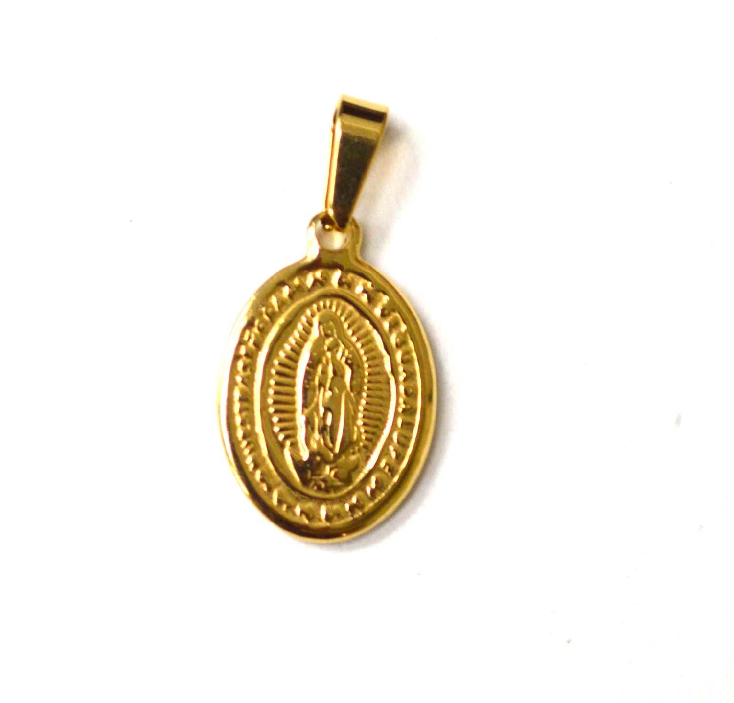 Nuestra Sn Guadalupe Gold Plated Pendant 86-2506G