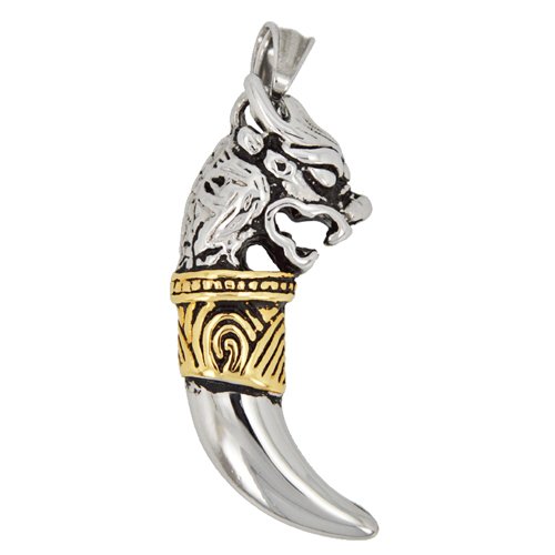 Stainless Steel Dragon Pendant (17x48mm)