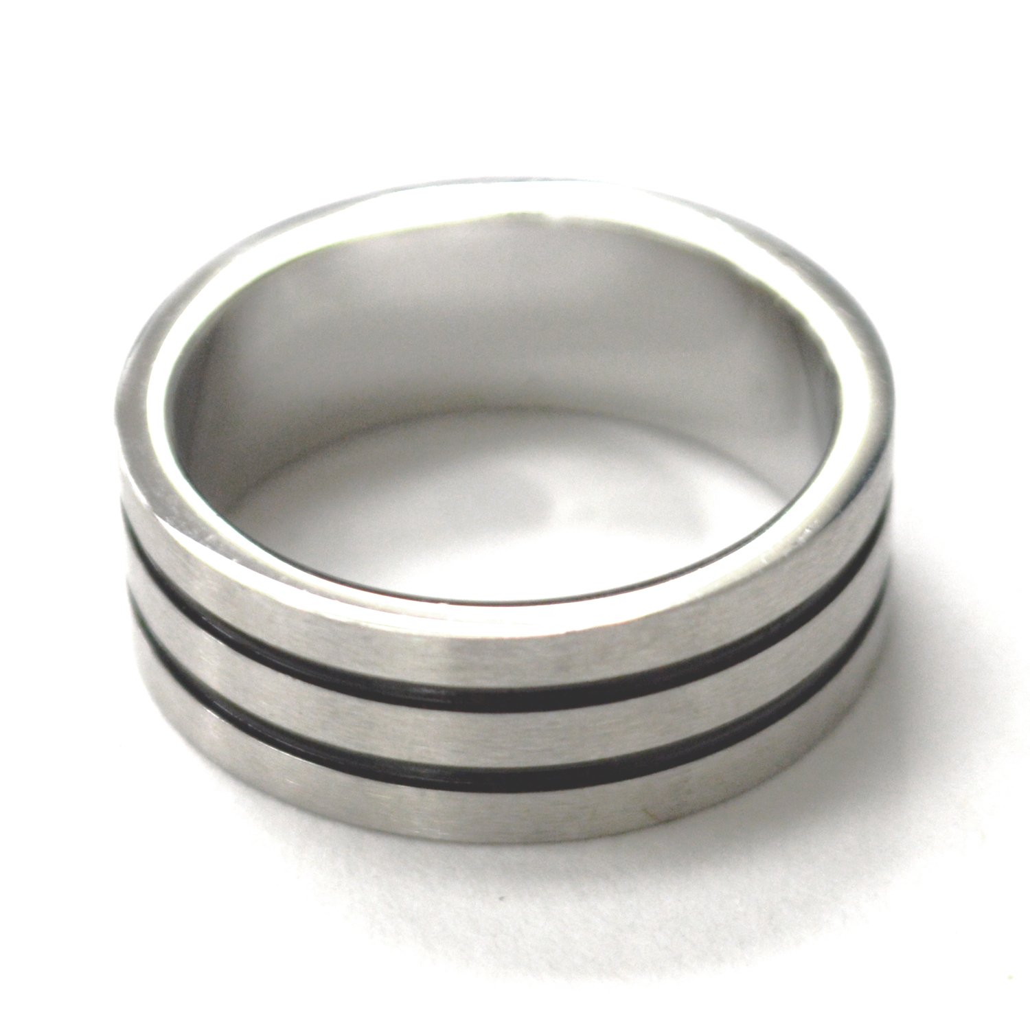 2 Line Stainless Steel Ring 81-1686