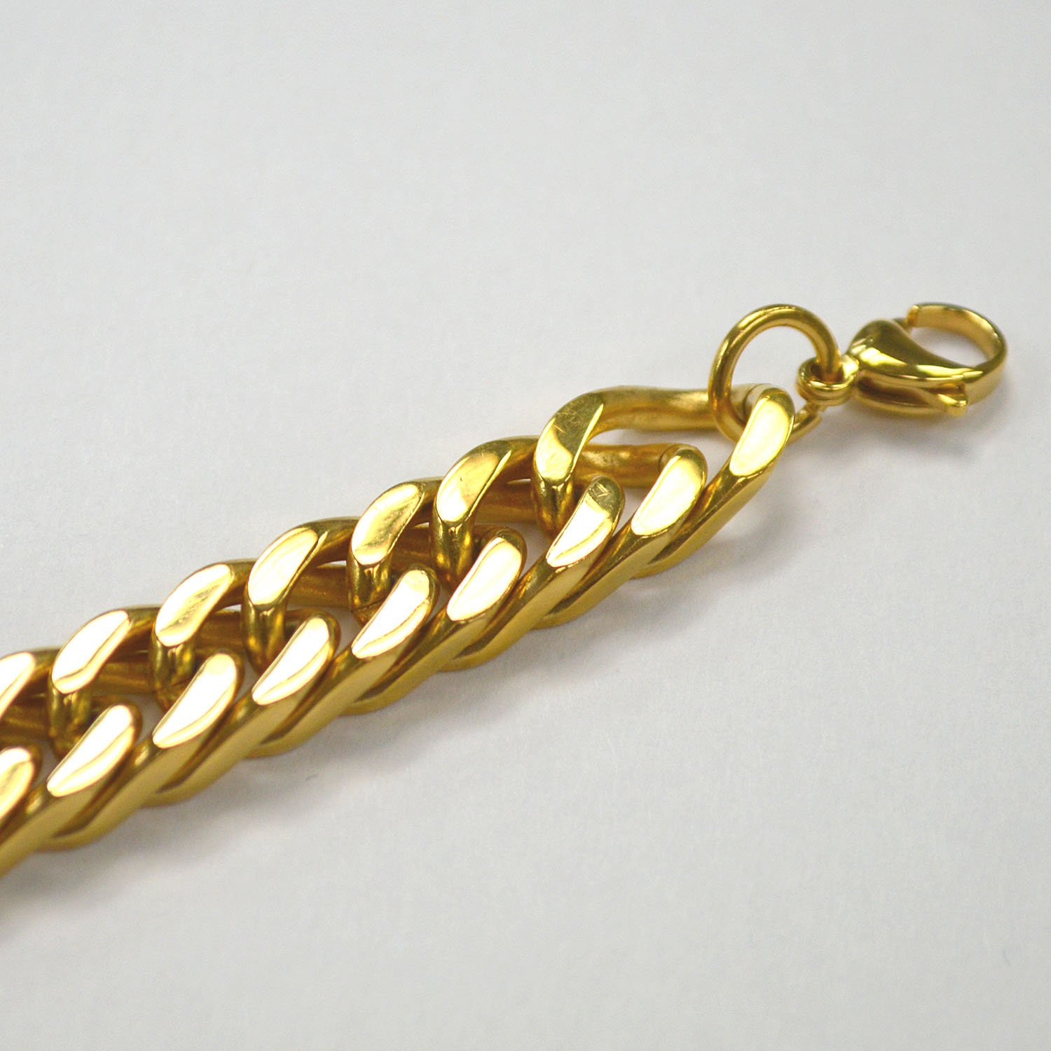 12mm ROMBO/GML Gold IP Plated Bracelet 84-216G-12