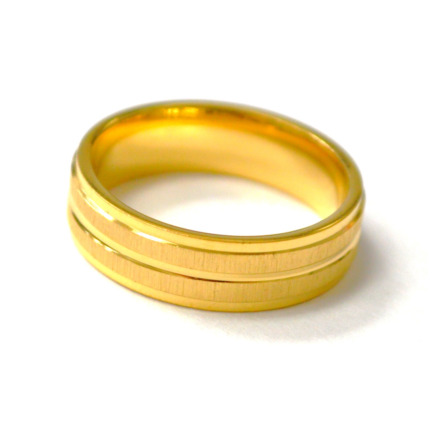 Frosted Gold IP Plated Ring 81-1743G